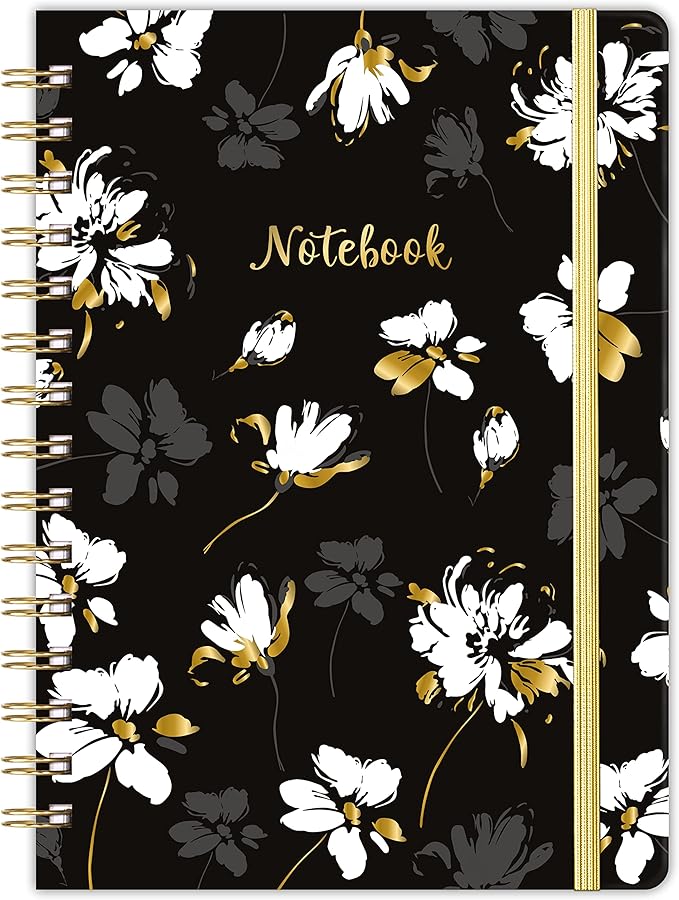 Frasukis Ruled Notebook/Journal - Lined Journal with Premium Thick Paper, 8.5" X 6.4", College Ruled Spiral Notebook/Journal, Banded with Exquisite Inner Pocket
