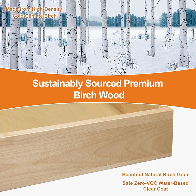 ALINE FURNITURE Pull Out Drawers for Cabinets Birch Wood, 21" W X 21" D Soft Close Slide Out Drawer for Kitchen Cabinets, Pull-out Shelves, Sliding Shelf for Pantry Cabinet Organizer