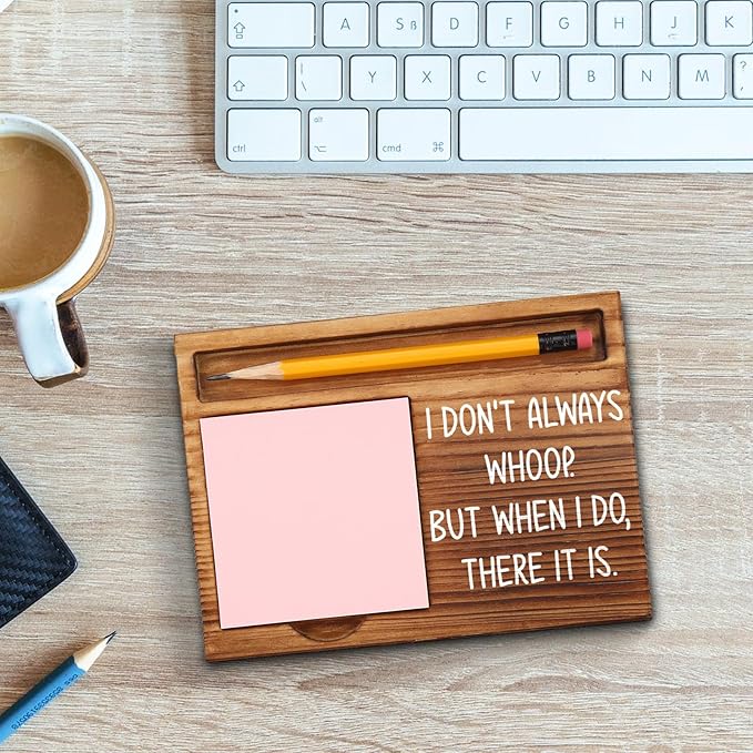 Funny Quotes Office Sticky Note Holder, Cute Humor Sticky Note Holder, Thank You Appreciation Gifts Friends Women Men Coworkers Office Desk Self-Stick Note Pad Holders GSH444