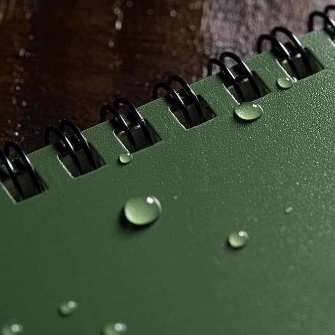 Rite in the Rain Weatherproof Side Spiral Notebook, 8.5" x 11", Green Cover, Universal Page Pattern (No. 973-MX)