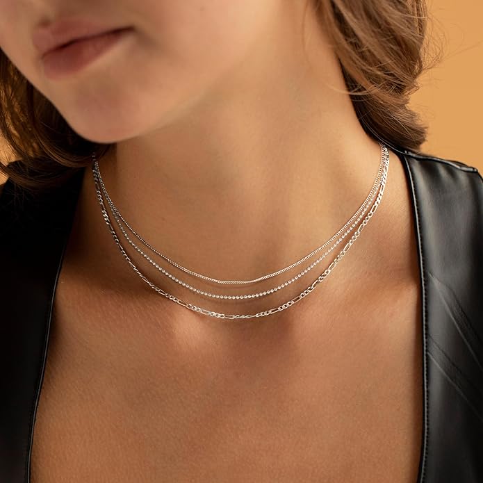 Herringbone Necklace for Women,Dainty Gold Necklace,14k Gold Plated Snake,Gold Chain Choker Necklaces,Simple Gold Layered Necklaces,Gold Jewelry Gift for Women