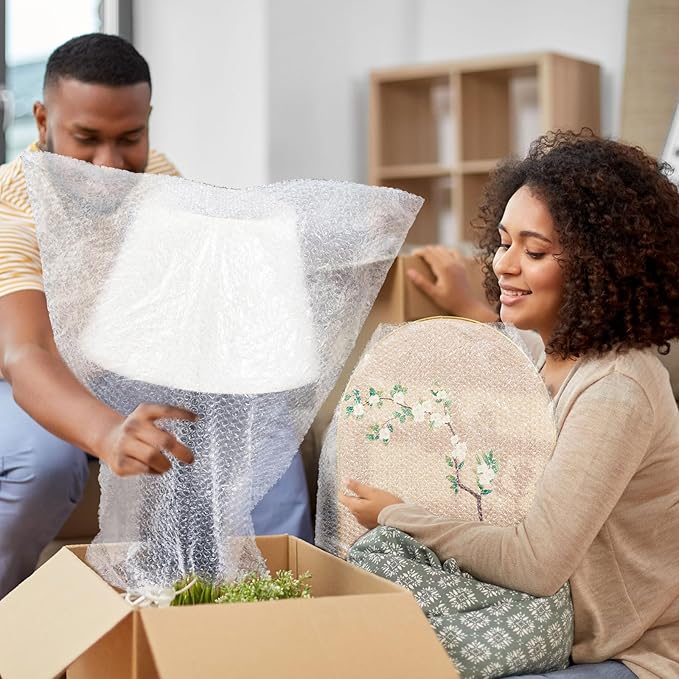 5 Pack Extra Large 28 * 32 Inch Bubble Pouches Clear Bubble Pouch Wrap Bags for Packing Shockproof Cushioning Wrap Bag for Shipping Moving Fragile Dishes China Plates Painting Fragile Items