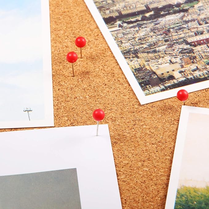 Map Tacks Push Pins Small Size 300 Packs (Red, 1/5 Inch)