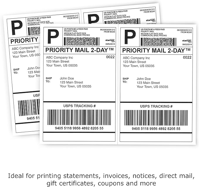 PrintWorks Half Sheet Perforated Paper, 8.5 x 11, 24 lb, 500 Sheets, White (04118)