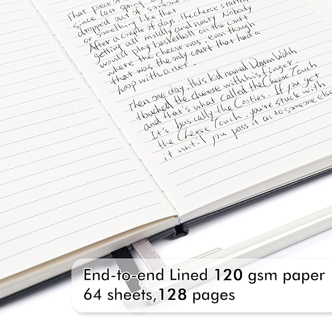 feela 24 Pack Journal Notebook for Work, Business Notebook Bulk Hardcover Lined Writing Journal with Pen Holder for Men Women Note Taking, with 24 Black Pens, 120 GSM, 5.1”x8.3”, A5, Gray