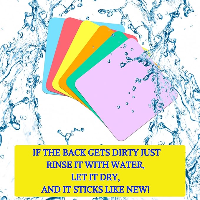 Reusable Dry Erase Sticky Notes - 6 Pack of 4″x4″ Whiteboard Stickers for Lists, Labels, Reminders & Decals - Adheres to Most Surfaces