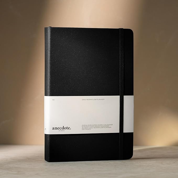 Anecdote 2025-2026 Planner: A Monthly, Weekly & Daily Planner 2025-2026 for Planning Your Success - A5 Size Hardcover Start Anytime and Achieve your Goals - Black