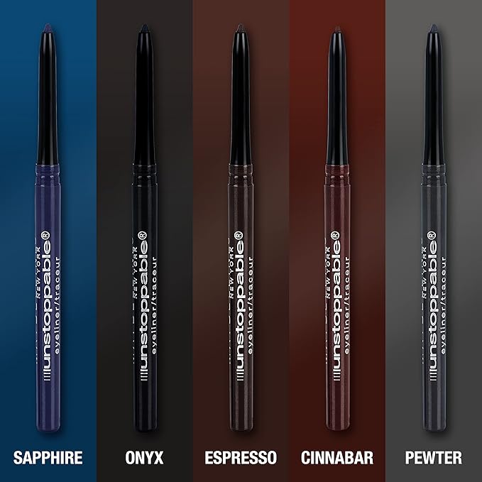 Maybelline Unstoppable Waterproof Mechanical Blue Eyeliner Pencil, Easy to Apply, Smooth Glide, Up to 24 Hour Wear, Sapphire, Pack of 2