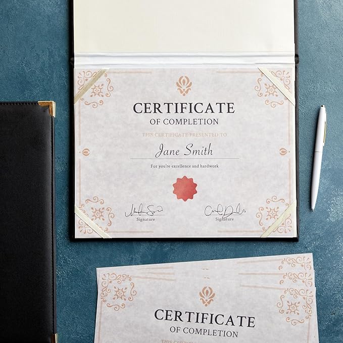 96 Sheets Grey Parchment Paper for Certificates, Resumes, Diplomas, 90 GSM Textured Stationary, Printer-Friendly - Gray Papers for Printing (8.5 x 11 inch)