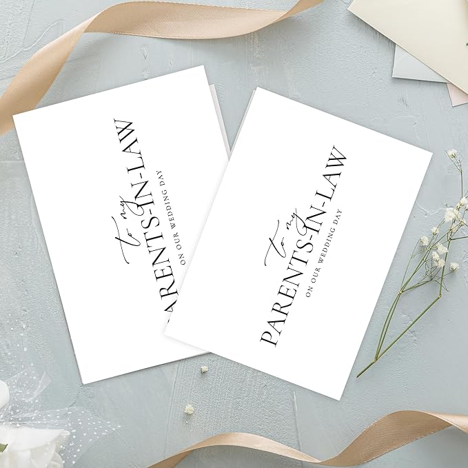 LADY&HOME To My Parents on My Wedding Day Card,Wedding Day Card to Parents,Thank Parents Wedding Day Card (A1:Parents)