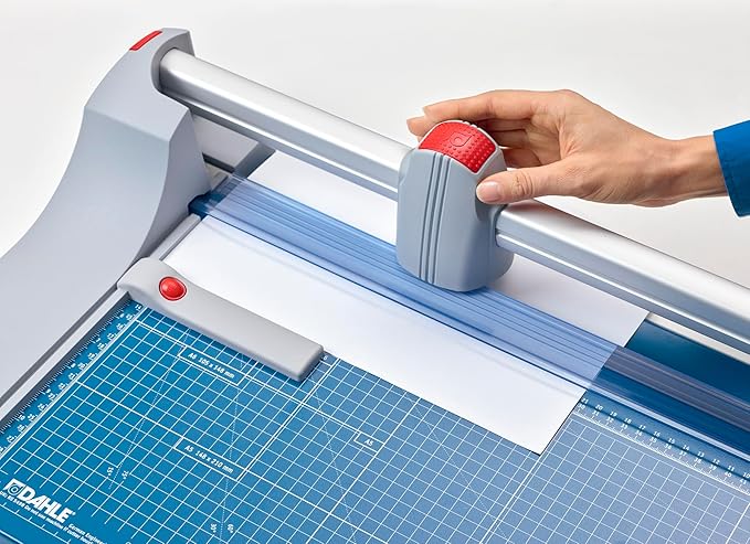 Dahle 444 Premium Rotary Trimmer, 26" Cut Length, 25 Sheet Capacity, Self-Sharpening, Automatic Clamp, German Engineered Paper Cutter