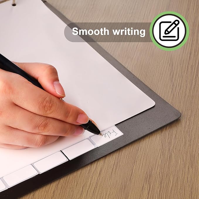 3 Ring Binder Dividers with 8 Tabs, 12 Set 8 Dividers Binder, 1/5 Cut Tabs, Letter Size Binder Dividers White, Sheet Protectors 8.5" x 11", 3 Hole Punch Dividers 8 Tab Sets, Total 96 Dividers