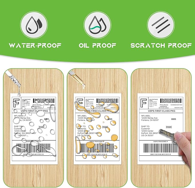 MFLABEL® 100 Rolls of 450 Labels 4x6 Direct Thermal Shipping Labels for Zebra 2844 ZP-450 ZP-500 ZP-505