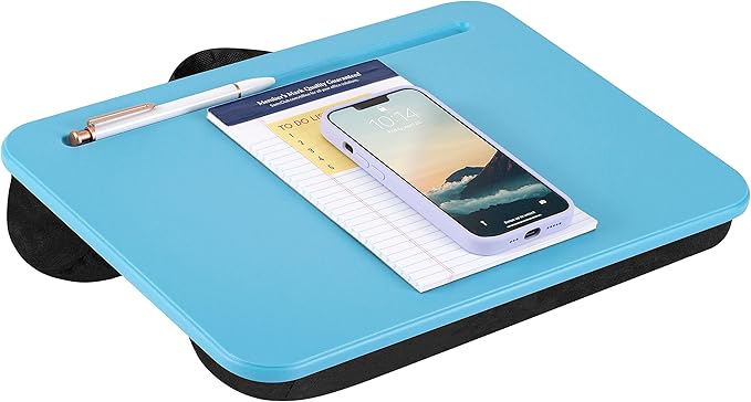 LAPGEAR Compact Lap Desk - Alaskan Blue - Fits up to 15 Inch Laptops - Pack of 12 - Style No. 43003