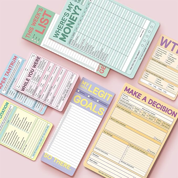 Knock Knock 1-Count Paper Tantrum Note Pad, Funny Office Notepads & Checklist Nifty Notes (Pastel), 4 x 5.25-inches
