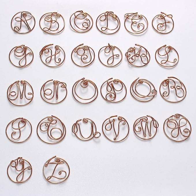 Personalized Initial Copper Card, Copper Initial, Anniversary Card for Her, Couple, Gift for Her (G)