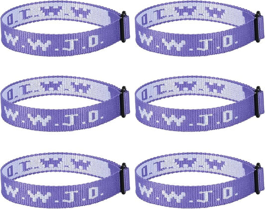 6PCS WWJD Bracelet for Women Men, Christian Gifts Wristbands, WWJD Rubber Bracelets - What Would Jesus Do Silicone Bracelet