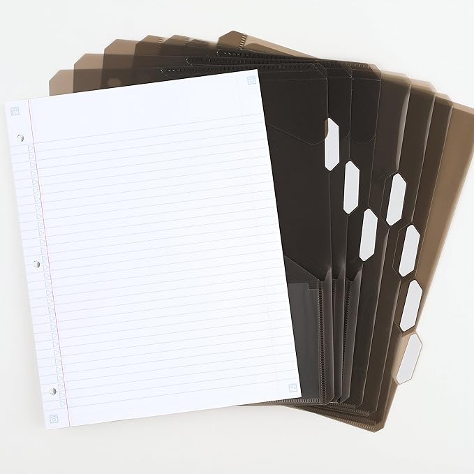 Five Star Flex Refillable Notebook + Study App, College Ruled Paper, 1-1/2 Inch TechLock Rings, Pockets, Tabs and Dividers, 300 Sheet Capacity, White (29324AE2)