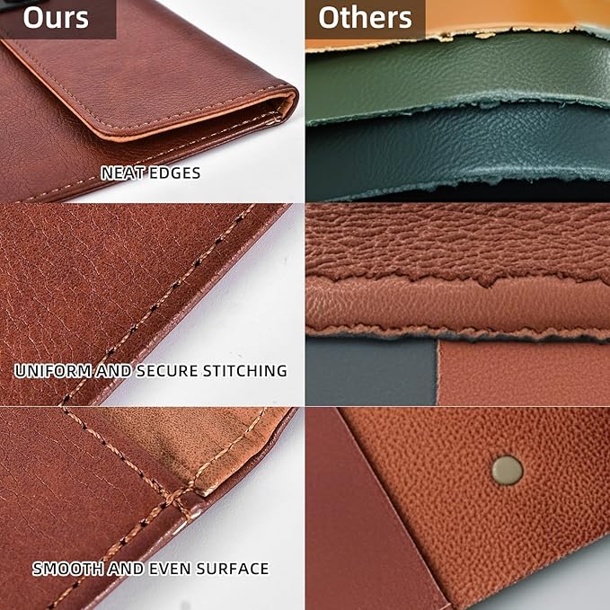Green Leather File Folder Letter Size, File Organizer, Important Document Folders with Pockets, Document Organizer, Laptop Sleeve Notebook Case, Paper Storage, A4 Envelopes Filing Folder