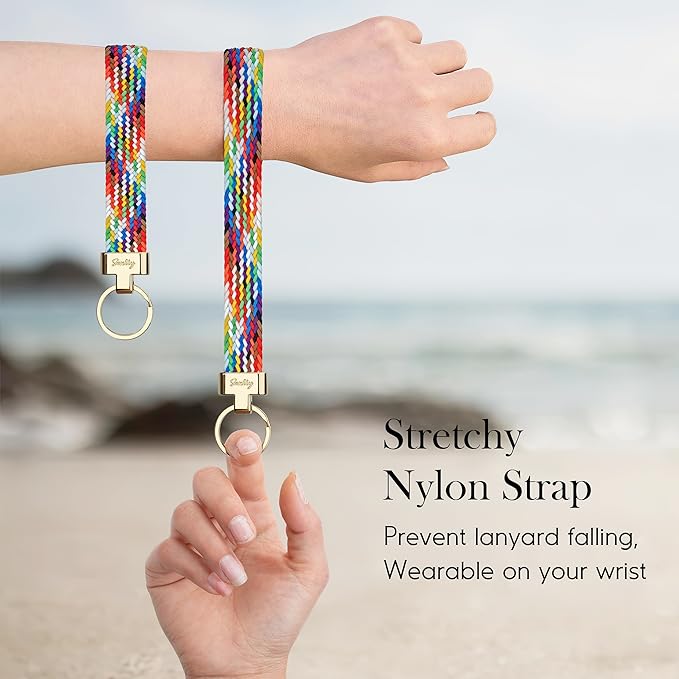 SENLLY Wristlet Lanyard, Stretchy Keychain Holder, Original Elastic Anti-Drop Design Keyring