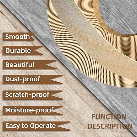 GSCIT Club Birch Edge Banding, 1 1/2 inch x 25ft roll of Veneer Edge Banding Preglued Flexible, Real Wood Tape Banding
