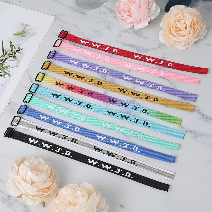 6PCS WWJD Bracelet for Women Men, Christian Gifts Wristbands, WWJD Rubber Bracelets - What Would Jesus Do Silicone Bracelet