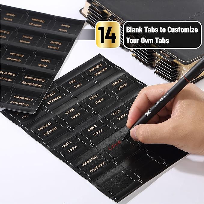 Mr. Pen- Leather Bible Tabs, 160 Tabs, Laminated Bible Tabs for Women and Men, Bible Tabs for Study Bible, Bible Index Tabs, Bible Book Tabs, Bible Labels Tabs, Mr Pen Bible Tabs