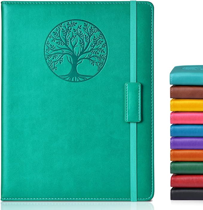 Lined Journal Notebook for Women Men,256 Pages B5 Large Hardcover Leather Journals for Writing,Travel,Business,Work,School,College Ruled Notebooks for Note Taking,Diary Notepad 7.8"×10.2"