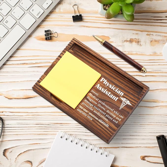 Physician Assistant Sticky Notepad Holder, Thank You Gifts for Physician Assistant, Appreciation Gifts for PA School Nurse Week Gift PA Student Graduation Gifts Sticky Note Pad Holder TZP26