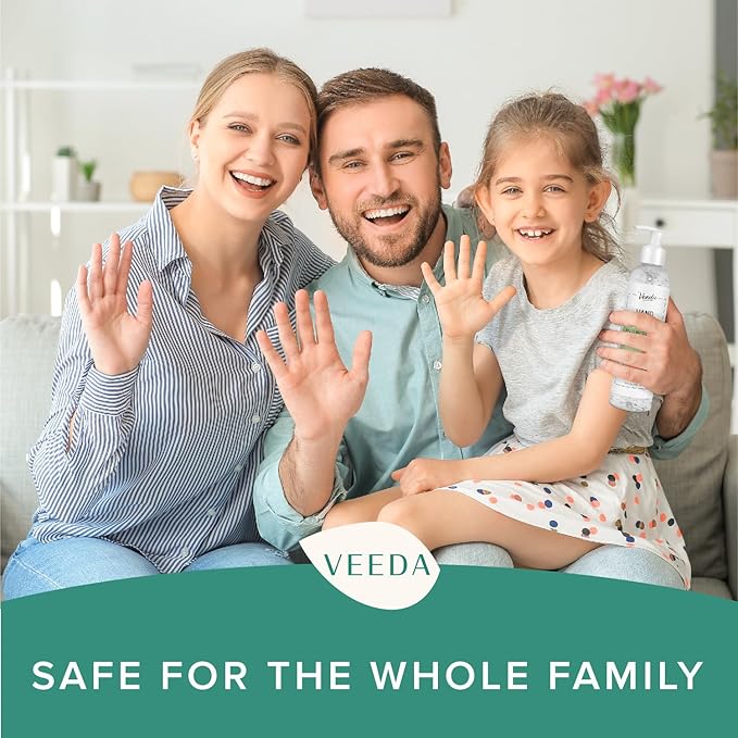 Veeda Scented Hand Sanitizer with Lemon Zest Scent - Moisturizing Clear Gel with Vitamin E & Antimicrobial Formula- Contains 70% Ethyl Alcohol - Travel Size, Made in USA - 8 Fl Oz, 236ml - 24 Bottles