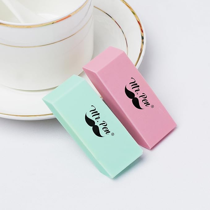 Mr. Pen- Erasers, Pencil Eraser, 12 Pack, Pastel Colors, Eraser, Erasers for Drawing, Eraser Pencil, Pencil Erasers, Erasers for Kids, Art Erasers for Drawing, Artist Eraser, Candy Color Eraser
