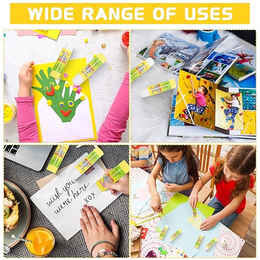 300 Pcs White Glue Stick Washable Glue Stick for Crafts Home School Classroom Students Teachers Employees Scrapbooking Crafting Supplies, 0.32 Ounce