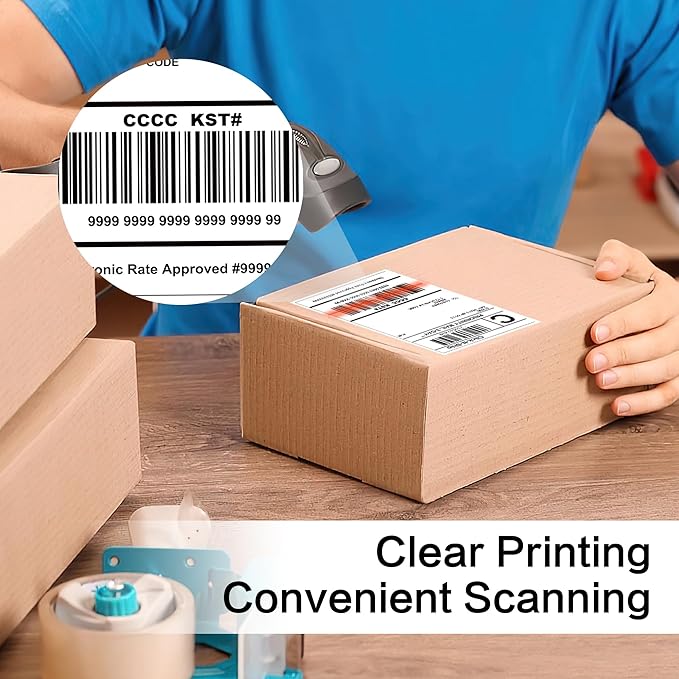 L LIKED 50 Shipping Labels - 4"x 6", Single Sheet, Printable Labels for Laser & Inkjet Printers, Self Adhesive Address Mailing Postage Labels Stickers (50 Sheets)