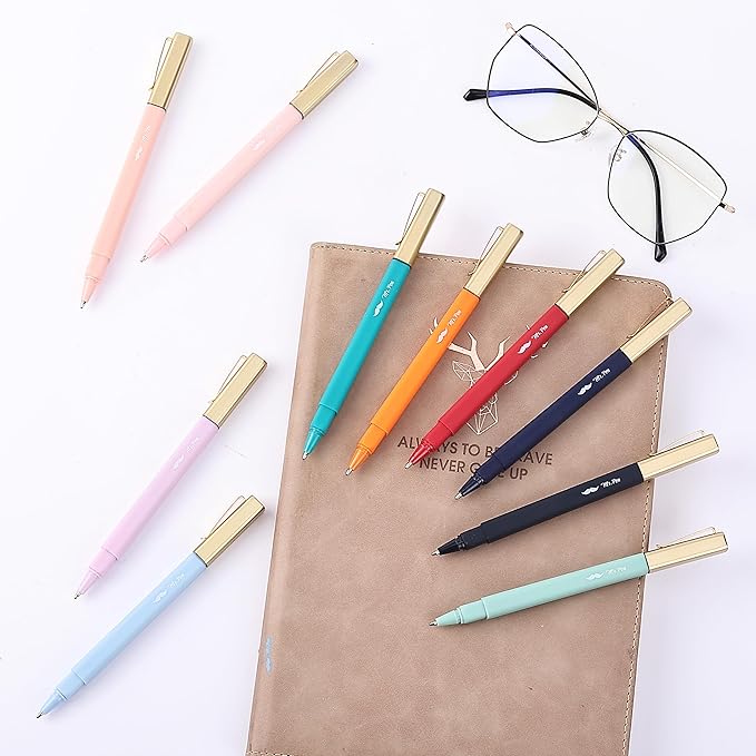 Mr. Pen- Aesthetic Pens, 10 Pack, Assorted Colors, Fast Dry, No Smear Bible Pens Bleed Through, Fine Point Pen, Ballpoint Ballpoint, Tip for Note Taking, Aesthetic, (OOYC012M203)