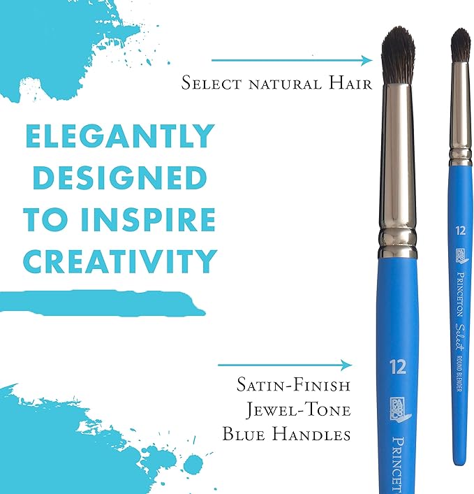 Princeton Select Artiste Paintbrush, Size 12, Blue