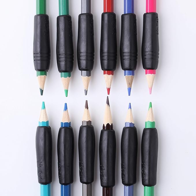 Mr. Pen Black Silicone Pencil and Pen Grip, 12 Pack, Ideal for Arthritis and Tendonitis
