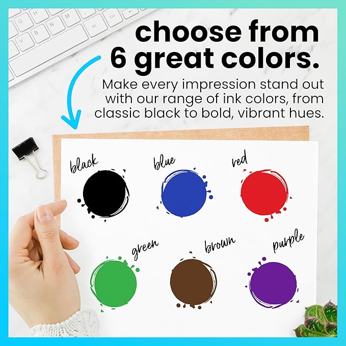 ExcelMark Premium Self-Inking Stamp Refill Ink - 1 oz. (Blue)