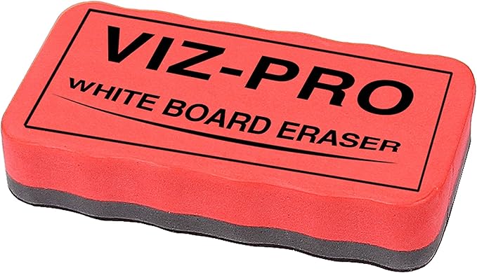VIZ-PRO Magnetic White Board Eraser, 3 Colored Eraser, 3 Piece