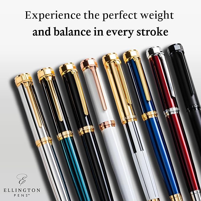 Luxury Fountain Pen Set - Smooth Extra Fine Nib - Includes Refillable Ink Converter, 3 Ink Cartridges, Gift Box - Fountain Pen For Writing - Calligraphy, Journaling, Sketching
