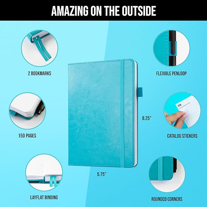 Scribbles That Matter A5 Bullet Dotted Journal Notebook | Vegan Hard Cover, 120gsm bleedproof thick paper, 150 pages, 5.75 x 8.5in, 2 bookmarks, tab stickers, penloop | For Work | Lavender