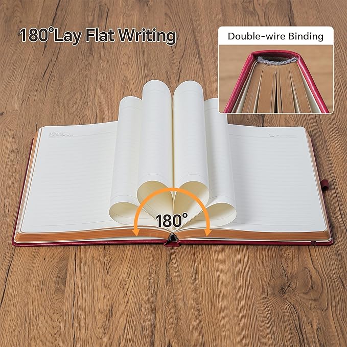 ZXHQ A5 360 Pages Lined Journaling Notebooks with Pen, Journals for Women Men Writing Notebook, Tree of Life Design, Brown Edge Fine Inner Pocket - Wine Red