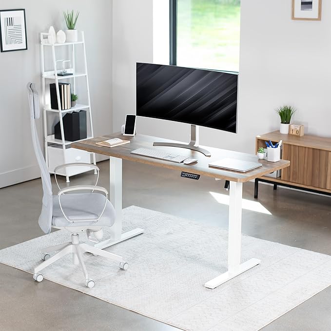 VIVO Reclaimed Wood 60 x 24 inch Universal Solid One-Piece Table Top for Standard and Sit to Stand Height Adjustable Home and Office Desk Frames, DESK-TOP60P