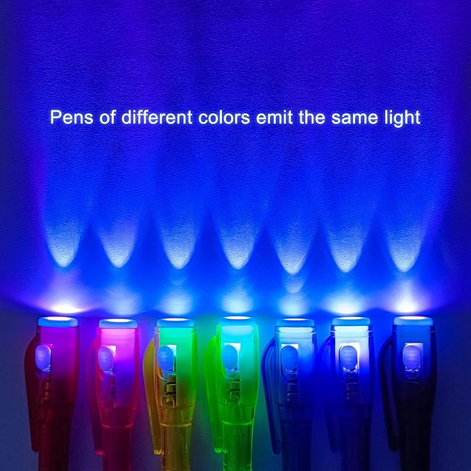 Invisible Ink Pens, 28 Pack Spy Pen Invisible Disappearing Ink Pen with UV Light, Upgrade Exquisite Packaging Magic Pen for Secret Message, Birthday Party, and Kids Halloween Goodies Bags Toy