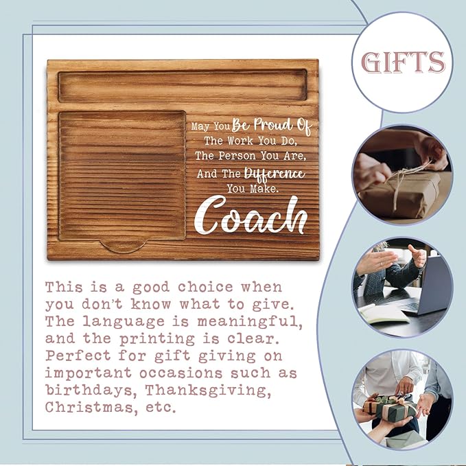 Coach Appreciation Gifts, Thank You Gifts for Coach, Coach Gifts for Women, Men, Coach Office Desk Decor Gifts Self-Stick Note Pad Holders ZSS4