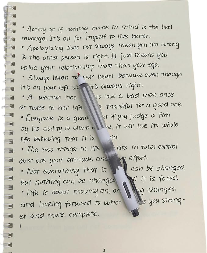 Fengtaiyuan GRB05P6 Silent Press Neutral Pen - Black Ink, 0.5mm Bullet Head, Smooth Writing, 6 Count (Black05P6)