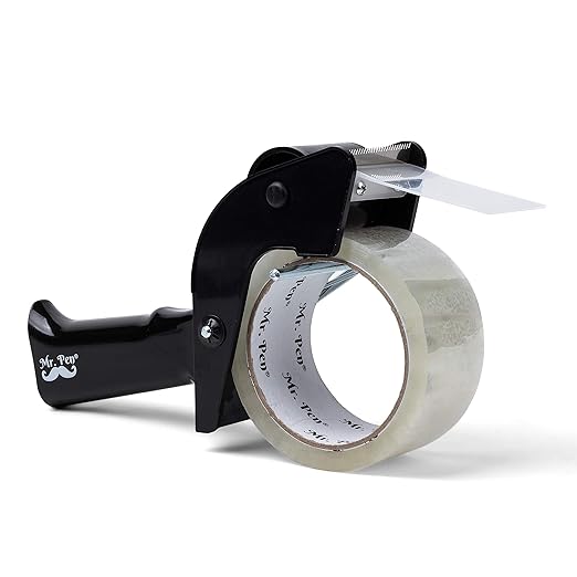 Mr. Pen - Packing Tape Dispenser Gun, Tape Gun with a 2 Inch Roll of Tape, Heavy Duty Packing Tape with Dispenser, Packaging Tape, Tape Gun, Clear Packing Tape, Tape Gun for Packing Boxes, Moving Tape