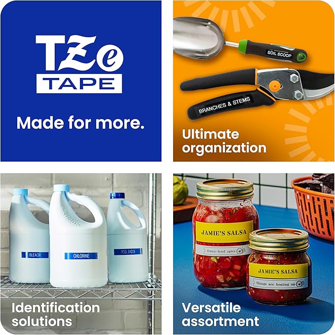 Brother Genuine TZe231~1/2" 2PK Black Print on White Label Tape. Each: 0.47 in x 26.2 ft (12 mm x 8 m) Total: 0.47 in x 52.4 ft (12 mm x 16 m)