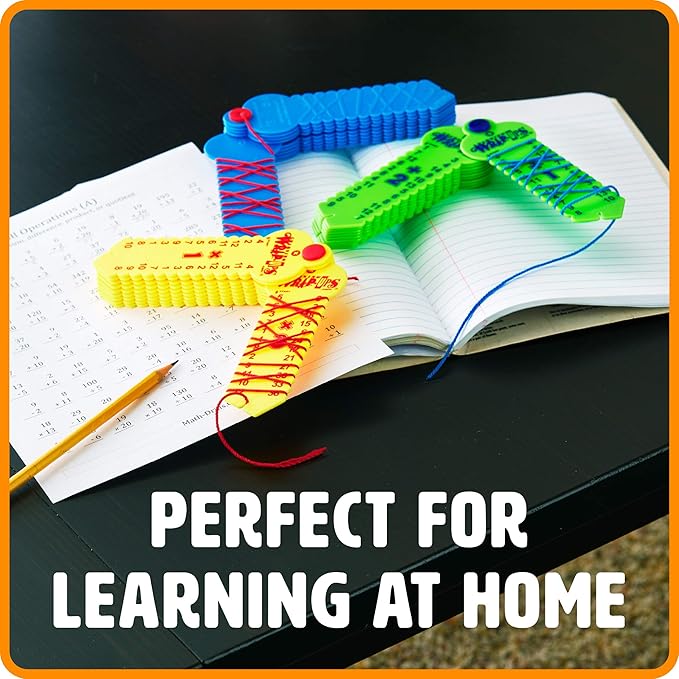 LEARNING WRAP-UPS SELF-CORRECTING Multiplication Keys, Self Correcting Math Tool for Kids Grade Level 2-6, Yellow, (K103-SB)