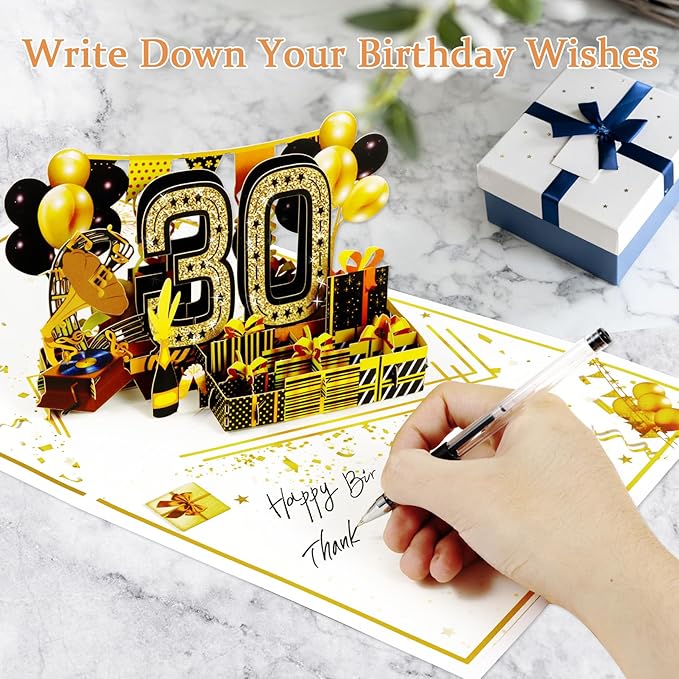 30th Birthday Card for Men Women, 3D Pop Up 30th Birthday Gifts Cards for Him Her, Back In 1995 Funny 30 Year Old Birthday Decorations