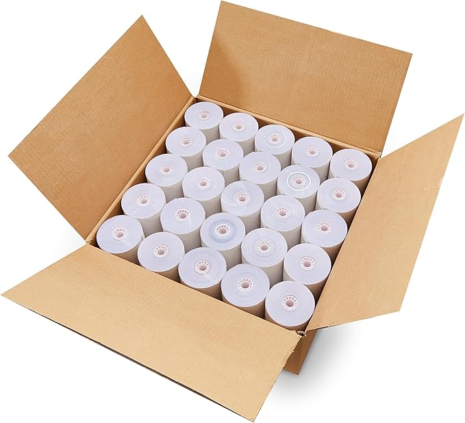3-ply 3" inch 65' Feet (50 Rolls) White/Canary/Pink Carbonless Kitchen Paper 50 Rolls TMU 220 ShopSmartOnline (3-ply 3" inch 65' Feet)